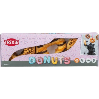 Afbeelding van 9 cm 55 gr 3 st Trixie donuts eend / kip kabeljauw