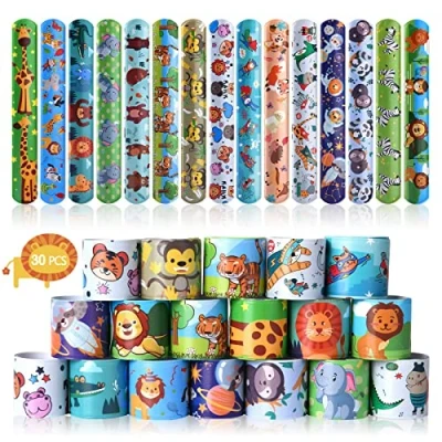 Afbeelding van Acuiwer Slap Armband 24pcs Wildlife Bands voor kinderen Verjaardag Fillers Cadeau Feestartikelen Meisjes Jongens