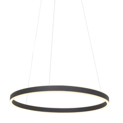 Afbeelding van Steinhauer hanglamp Ringlux zwart metaal 60 cm ingebouwde LED module 3502ZW