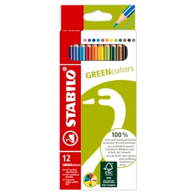 Image de Set de 12 crayons couleur Stabilo Green Colors
