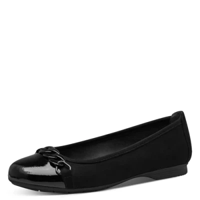 Afbeelding van Jana Ballerina&#039;s, Dames, Maat: 40, Black Imitatieleer/ textiel