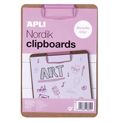 Image de Porte bloc A5 rose pastel Apli Nordik
