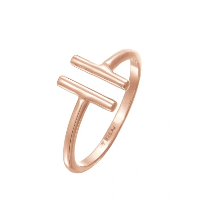 Afbeelding van Elli GEO Modern Basic Ring Rose goldcoloured, Dames, Maat: 54, gold coloured