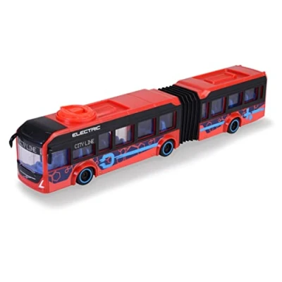Image de Jouet Bus Articulé Volvo Dickie Toys 40 Cm Rouge Pour Enfant