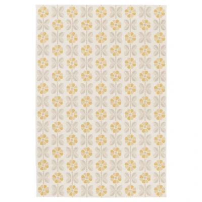 Afbeelding van Buitenkleed Bloemen Amber Marigold Beige/geel 160x230 Cm