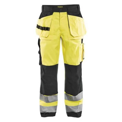 Image de Pantalon artisan haute visibilité jaune fluorescent/noir