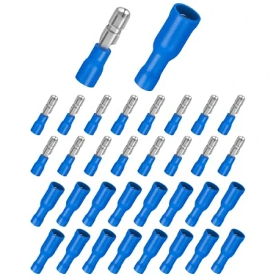 Afbeelding van 100 stuks kabelschoenen van 1,5 2,5 mm² Bolatus ronde connectoren blauw en blauwe voor auto