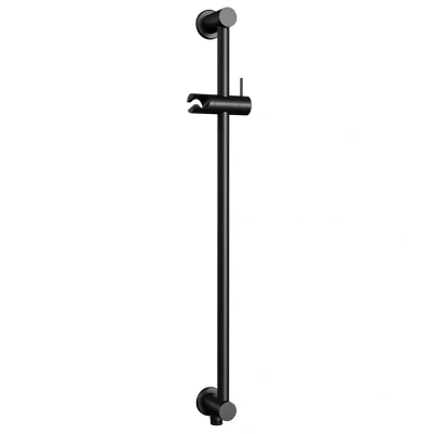 Afbeelding van Brauer Black Edition Glijstang 70cm handdouchehouder geïntegreerde wateruitlaat mat zwart Minimalistisch design