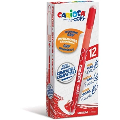 Afbeelding van Pen Carioca Oops Rood 0,7 mm 12 Onderdelen