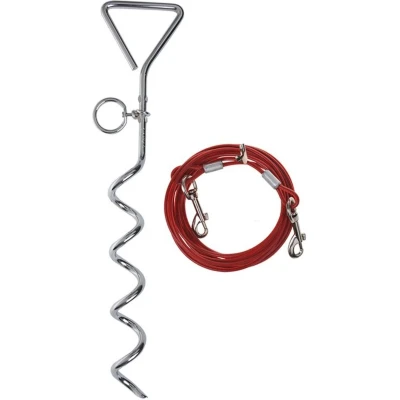 Afbeelding van Pro Plus Aanlegspiraal Hondenpen met Handvat, Ring en 4.5 meter Kabel Lengte 40 cm