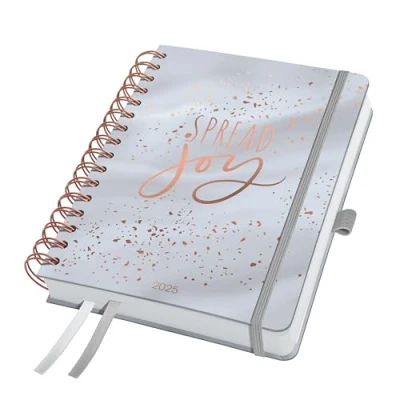 Afbeelding van Spiraal agenda Inspire A5 2025 Glittery Joy hardcover (NL/FR/ EN/DU) 2