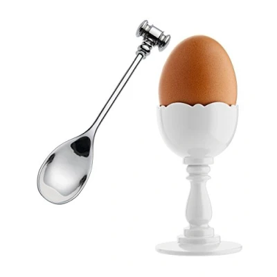 Afbeelding van Alessi Dressed Eierdopje Met Lepel Wit