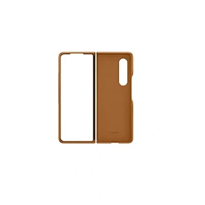 Afbeelding van Lederen Hoesje Samsung Galaxy Z Fold3 5G Camel