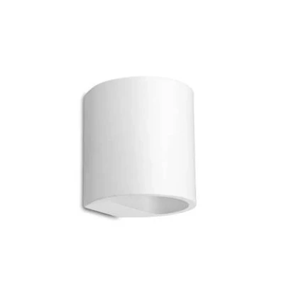 Afbeelding van Artdelight Wandlamp Plaster Rond Wit 11cm Ø