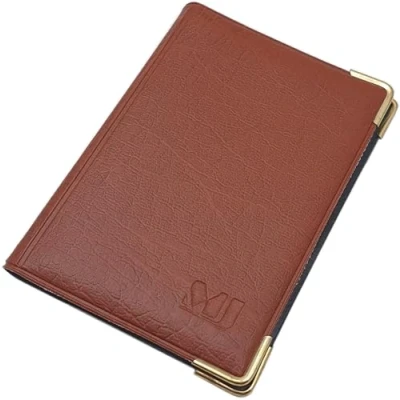 Afbeelding van myledershop ID kaarthouder en creditcardhouder, 4 vakken, Design 4/bruin, klassiek