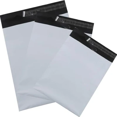 Afbeelding van HVDHYY 30 stuks gemengde plastic verzendenveloppen voor kleding, postzakken, verzendzakken, wit, zelfklevend, anti manipulatie, 25 x 35 cm, 32 45 50 cm