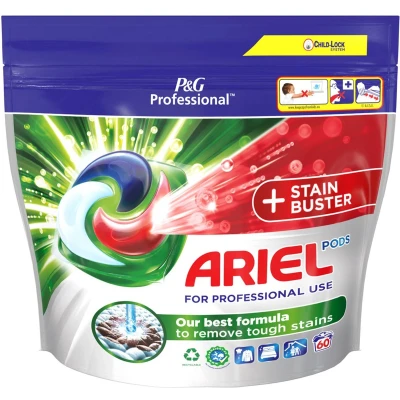 Afbeelding van Ariel Professional wasmiddel All in 1 stainbuster, pak van 60 capsul