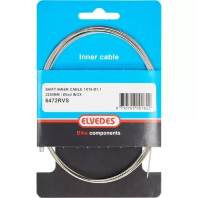 Afbeelding van Schakel binnenkabel Elvedes 2250mm RVS Ø1,1mm Shimano SRAM N nippel (op kaart)