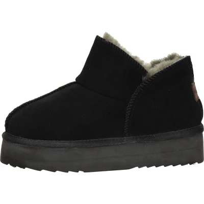 Afbeelding van Warmbat Australia Willow Plateau Pantoffels, Dames, Maat: 40, Zwart Veloursleer