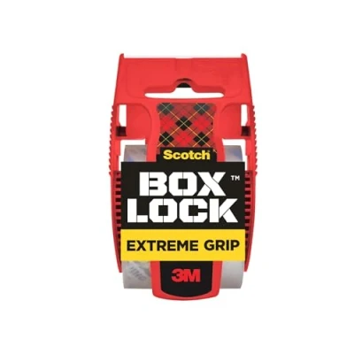 Afbeelding van Scotch Box Lock Transparante verpakkingstape, 48 mm x 20,3 m, 1 rol met dispenser, sterke verpakkingstape