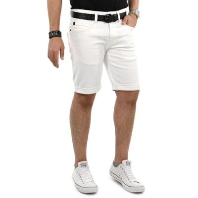 Afbeelding van Indicode B797 Jeansshort voor heren, Wit