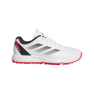 Afbeelding van adidas Performance Golfschoenen Cloud white core black lucid red voor kinderen, Maat: 35.5, Kunststof
