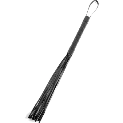 Afbeelding van Erotische Zweep BDSM Bondage Sm zweepje Leer Zwart