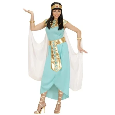 Afbeelding van Widmann Egypte Kostuum Egyptische Koningin Ank Kamon Blauw Large Carnavalskleding Verkleedkleding