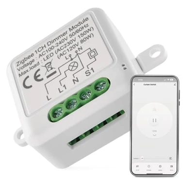 Afbeelding van EMOS GoSmart ZigBee Dimmermodule met app, enkele schakelaar, dimbare inbouwschakelaar voor afstandsbediening, spraakbediening, compatibel Google
