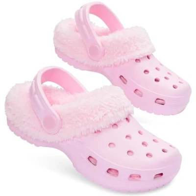 Afbeelding van CityComfort Winterklompen met sherpa voering voor meisjes, cadeaus kinderen, Roze