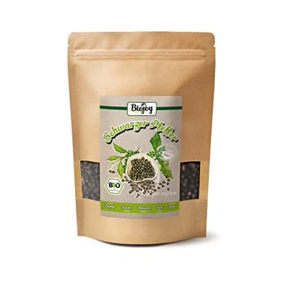 Image de Biojoy Poivre noir en grain BIO (500 g), Graines de pour moulin (Piper nigrum)