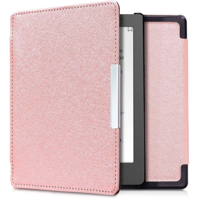 Afbeelding van kwmobile E reader hoesje geschikt voor Kobo Aura Edition 1 hoes flip case met magnetische sluiting Ereader cover in roségoud