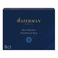 Image de Etui de 8 cartouches longues d’encre Waterman Bleu mystère