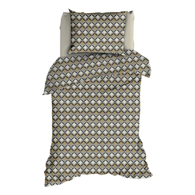 Afbeelding van Romanette Honky Tonk Dekbedovertrek Eenpersoons 140x200/220 cm Beige/Grijs