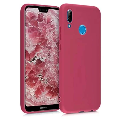 Afbeelding van kwmobile telefoonhoesje geschikt voor Huawei P20 Lite Hoesje smartphone Back cover in granaatappelrood