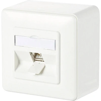 Afbeelding van Metz Connect 130B11D10002 E Netwerkdoos Opbouw (op muur) CAT 6A 1 poort Zuiver wit