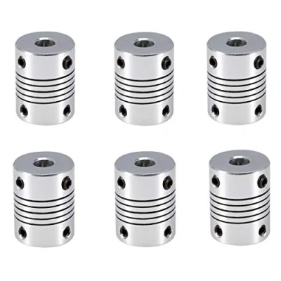 Afbeelding van JZK 6 x Koppelingen Flexibele Assen Koppeling 3D Printer 5mm tot 8mm As NEMA 17 voor CNC Machine RepRap