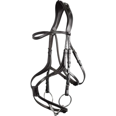 Afbeelding van Montar Hoofdstel Lyon Fig 8 Spring Eco Leer Zwart Cob