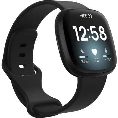 Afbeelding van iMoshion bandje Geschikt voor Fitbit Versa 4 / 3 Sense 2 Siliconen Zwart