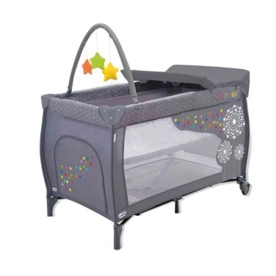 Image de Lit bébé parapluie avec arche et table à langer 60x120 Dandelion
