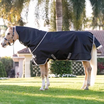 Afbeelding van Amigo Turnout Rug 1200D Plus Pony 250g Black/Titanium Grey/Silver 95/145 Agradi.be