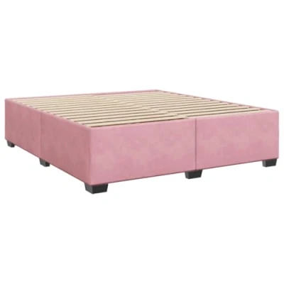 Image de vidaXL Cadre de lit sans matelas Rose Velours 180x200 cm286828