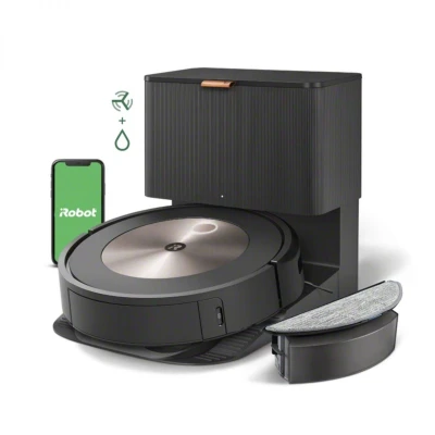 Afbeelding van iRobot Roomba Combo j5+ (j5576) Robotstofzuiger 2 in 1, zelflediging, rubberen borstels, dweilfunctie, mapping, onthoudt, past zich aan detecteert en ontwijkt voorwerpen