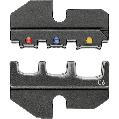 Afbeelding van Knipex Crimpprofil für Kabelschuhe 97 49 06 Krimpinzet Geïsoleerde kabelschoenen, connectoren (male), stootverbinders 0.5 tot 6 mm²