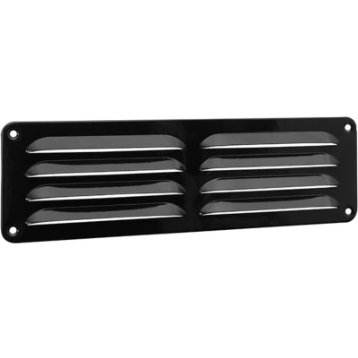 Afbeelding van Nedco Schoepenrooster Rechthoek Aluminium 300 x 90 mm Zwart