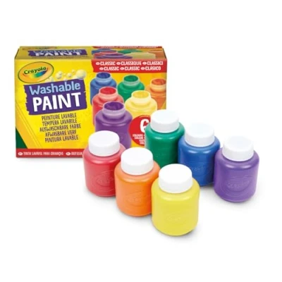 Afbeelding van Crayola Hobbypakket Afwasbare Verf Voor Kinderen 6 Stuks Primaire Kleuren