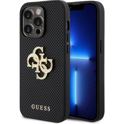 Afbeelding van Guess Perforated 4G Back Case Geschikt voor Apple iPhone 15 Pro Max (6.7&quot;) Zwart
