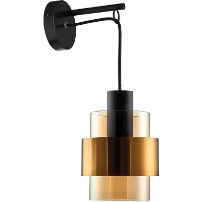 Afbeelding van Freelight Wandlamp Chiasso H 40 cm zwart goud