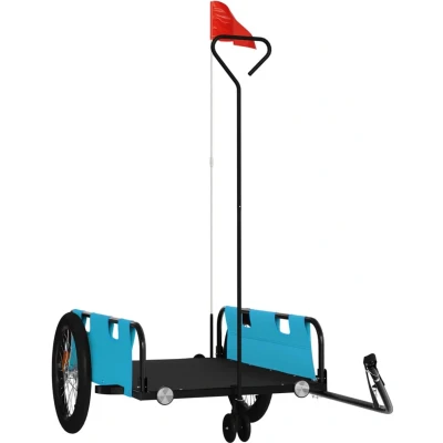 Afbeelding van Fietstrailer oxford stof en ijzer blauw zwart