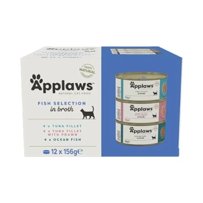 Afbeelding van 12x156g Applaws Mix Vis in Bouillon Kattenvoer nat
